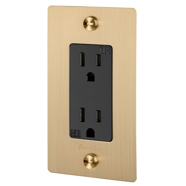 Switch Plates & Outlet Covers |  Single Duplex Outlet – EACH Home Black/Brass/Bronze-Smoked/Steel/White