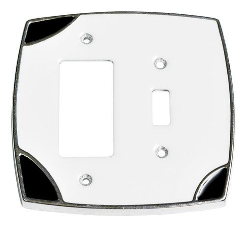 Switch Plates & Outlet Covers |  Single GFI/Paddle Switch and Toggle Switch Cover (White/Black) Home Switch Plates & Outlet Covers