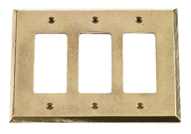 Switch Plates & Outlet Covers |  Triple GFI/Paddle Switchplate Cover (Natural Bronze) Home Switch Plates & Outlet Covers