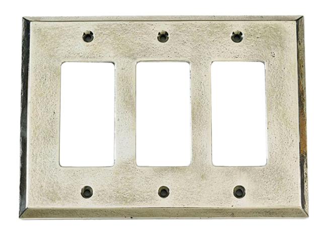 Switch Plates & Outlet Covers |  Triple GFI/Paddle Switchplate Cover (White Bronze) Home Switch Plates & Outlet Covers