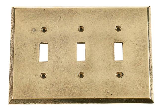 Switch Plates & Outlet Covers |  Triple Toggle Switch Cover (Natural Bronze) Home Switch Plates & Outlet Covers