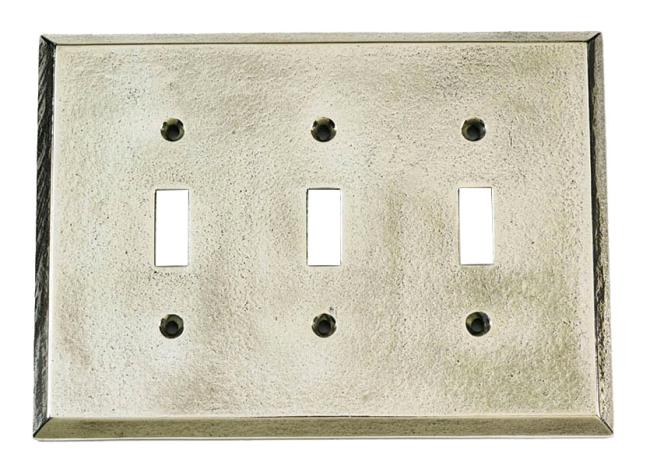 Switch Plates & Outlet Covers |  Triple Toggle Switch Cover (White Bronze) Home Switch Plates & Outlet Covers