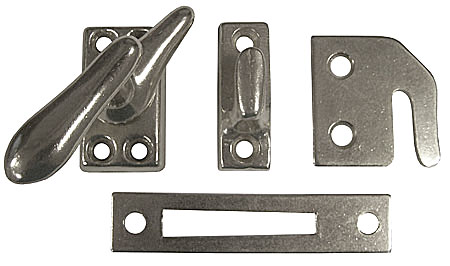 Window Hardware |  Aluminum Casement Fastener – EACH (Polished Nickel) Home Window Hardware