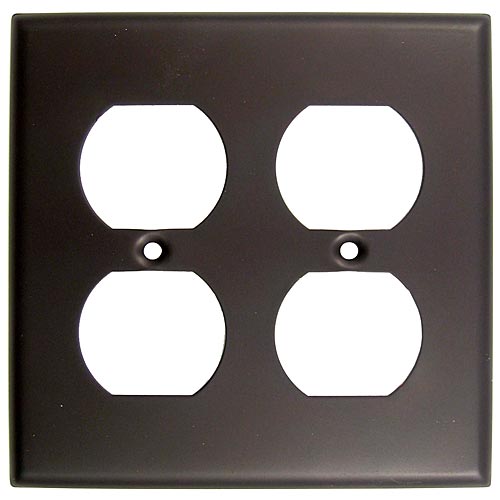 Switch Plates & Outlet Covers |  Double Outlet Switch Plate Cover (Oil Rubbed Bronze) Home Switch Plates & Outlet Covers