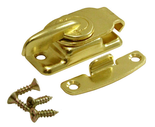 Window Hardware |  Selby Table Top/Sash Catch – EACH (Polished Brass) Home Window Hardware